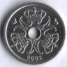 Монета 1 крона. 2003 год, Дания.