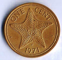 Монета 1 цент. 1971 год, Багамские острова.