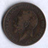 Монета 1 пенни. 1911 год, Великобритания.