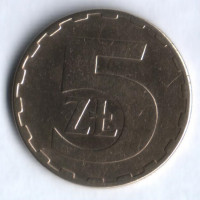 Монета 5 злотых. 1983 год, Польша.