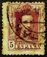 Почтовая марка. "Король Альфонсо XIII". 1926 год, Испания.