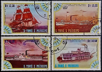 Набор почтовых марок (4 шт.). "Международная морская организация (IV)". 1984 год, Сан-Томе и Принсипи.