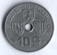 Монета 10 сантимов. 1944 год, Бельгия (Belgie-Belgique).