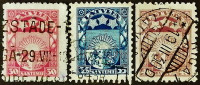Набор почтовых марок (3 шт.). "Стандарт". 1925-1931 годы, Латвия.