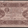 Бона 1 рубль. 1923 год, РСФСР. 2-й выпуск (АА-030).