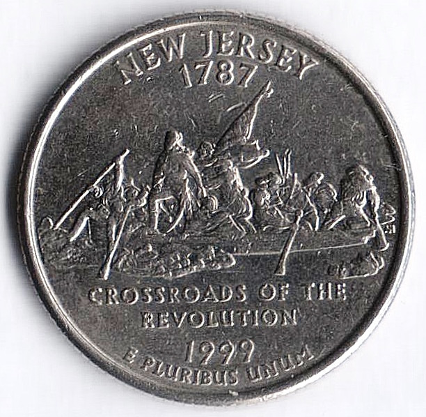 25 центов. 1999(D) год, США. Нью-Джерси.