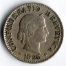 Монета 5 раппенов. 1925 год, Швейцария.