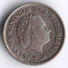 Монета ⅟₁₀ гульдена. 1960 год, Нидерландские Антильские острова.