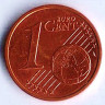 Монета 1 цент. 1999 год, Франция.