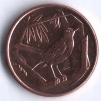 Монета 1 цент. 2005 год, Каймановы острова.