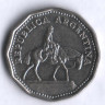 Монета 10 песо. 1962 год, Аргентина.
