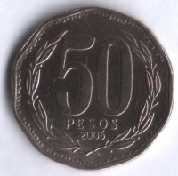 50 песо. 2006 год, Чили.