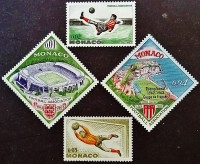 Набор марок (4 шт.). "100 лет Британской футбольной ассоциации (I)". 1963 год, Монако.