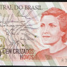 Банкнота 100 новых крузадо. 1989 год, Бразилия.