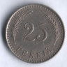 25 пенни. 1929 год, Финляндия.