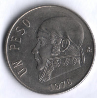 Монета 1 песо. 1978 год, Мексика. Хосе Мария Морелос.