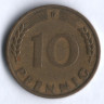 10 пфеннигов. 1949 год (D), ФРГ.
