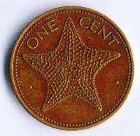 Монета 1 цент. 1980 год, Багамские острова.