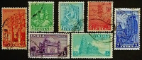 Набор марок (7 шт.). "Памятники и храмы". 1949-1952 годы, Индия.