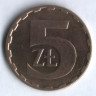 Монета 5 злотых. 1984 год, Польша.
