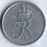 Монета 5 эре. 1961 год, Дания. С;S.