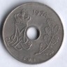 Монета 25 эре. 1974 год, Дания. S;B.