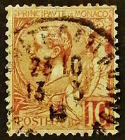 Почтовая марка. "Принц Альберт I". 1901 год, Монако.