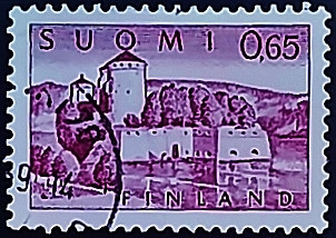 Почтовая марка (0,65 m.). "Крепость Олавинлинна". 1967 год, Финляндия. Почтовая марка (0,65 m.). "Крепость Олавинлинна". 1967 год, Финляндия.
