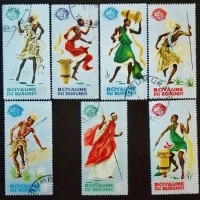 Набор почтовых марок (7 шт.). "Всемирная выставка в Нью-Йорке". 1964 год, Бурунди.