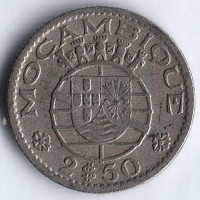 Монета 2,5 эскудо. 1955 год, Мозамбик (колония Португалии).