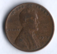 1 цент. 1937 год, США.