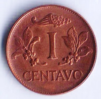 Монета 1 сентаво. 1973 год, Колумбия.
