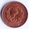 Монета 1 сентаво. 1973 год, Колумбия.