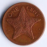 Монета 1 цент. 1997 год, Багамские острова.