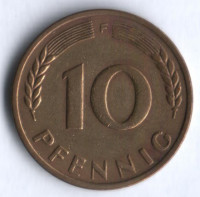 10 пфеннигов. 1949 год (F), ФРГ.
