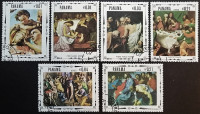 Набор почтовых марок (6 шт.). "Религиозные картины: Жизнь Христа". 1968 год, Панама.