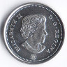 Монета 10 центов. 2021 год, Канада. 100 лет шхуне 
