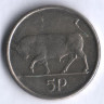 Монета 5 пенсов. 1993 год, Ирландия.