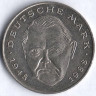 Монета 2 марки. 1990 год (J), ФРГ. Людвиг Эрхард.