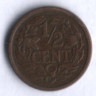 Монета 1/2 цента. 1914 год, Нидерланды.