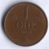 Монета 1 эре. 1936 год, Норвегия.