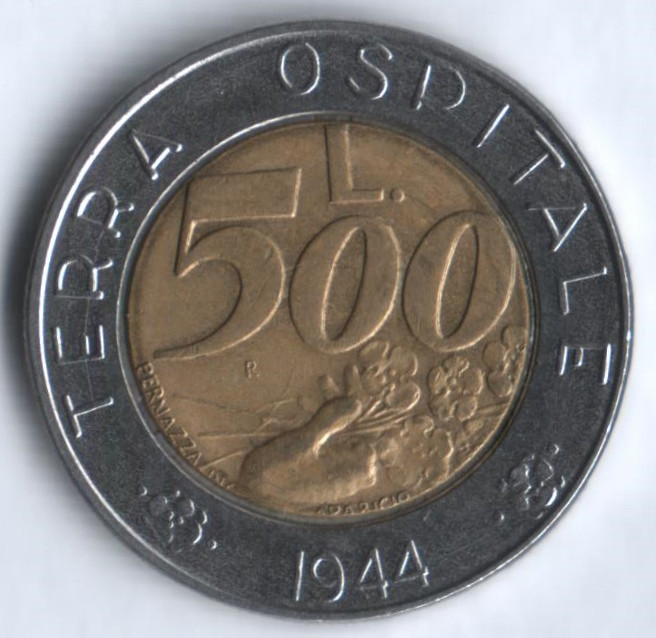 500 лир. 1991 год, Сан-Марино.