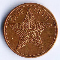 Монета 1 цент. 1982 год, Багамские острова.