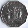Монета 50 центов. 1989 год, Ямайка.