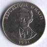 Монета 20 сантимов. 1991 год, Гаити.