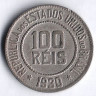 Монета 100 рейсов. 1930 год, Бразилия.