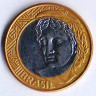 Монета 1 реал. 2003 год, Бразилия.