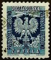 Почтовая марка. "Орёл". 1954 год, Польша.