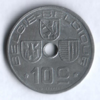 Монета 10 сантимов. 1946 год, Бельгия (Belgie-Belgique).