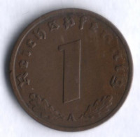 Монета 1 рейхспфенниг. 1938 год (A), Третий Рейх.